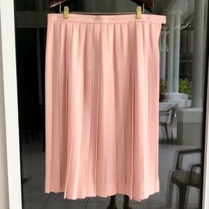 Talbots Pink Pleated Wool Boucle Skirt mark sz 20